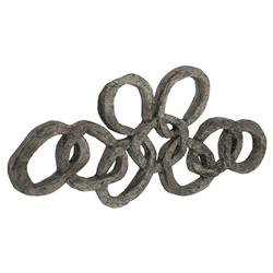 Kalina Modern Classic Grey Chamcha Wood Chain Wall Sculpture|