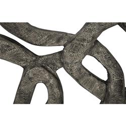 Kalina Modern Classic Grey Chamcha Wood Chain Wall Sculpture|