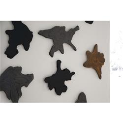 Marcello Rustic Lodge Black Teak Wood Wall Sculpture|