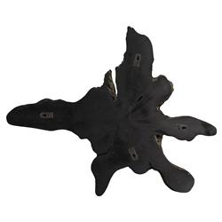 Marcello Rustic Lodge Dark Grey Teak Wood Wall Sculpture|