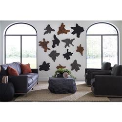 Marcello Rustic Lodge Natural Teak Wood Wall Sculpture|