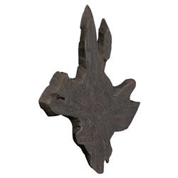 Marcello Rustic Dark Grey Teak Wood Slice Wall Sculpture|