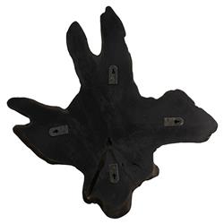 Marcello Rustic Dark Grey Teak Wood Slice Wall Sculpture|