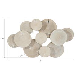 Hilda Modern Bleached Mango Wood Wall Sculpture - Small|