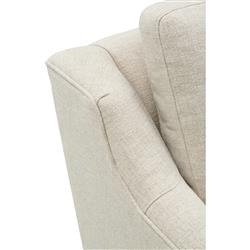 Madeline Straw Performance Washed Oak Brass Casters Arm Chair|