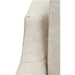 Madeline Straw Performance Washed Oak Brass Casters Arm Chair|