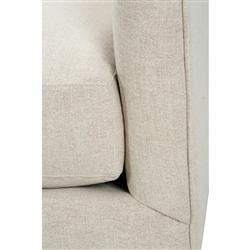 Madeline Straw Performance Washed Oak Brass Casters Arm Chair|