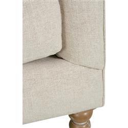 Madeline Straw Performance Washed Oak Brass Casters Arm Chair|