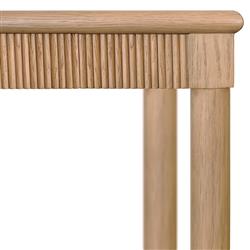 Worlds Away Dublin Modern Classic Glass Top Natural Oak Bar Cart|