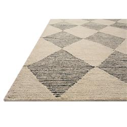 Kaelith French Country Beige Wool Diamond Patterned Rug - 5'x7'6"|