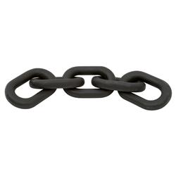 Maisha Modern Classic Black Wash Reclaimed Pine Wood Chain Link Sculpture|