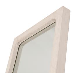 Safiya Rustic Lodge White Wash Reclaimed Pine Wood Rectangular Floor Mirror|