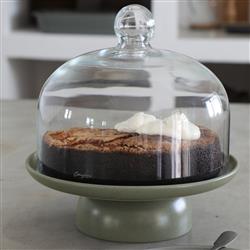 Pacifica Modern Classic Artichoke Stoneware Footed Cake Plate|