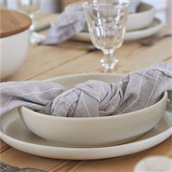 Pacifica Modern Classic Vanilla Stoneware Pasta Bowl|