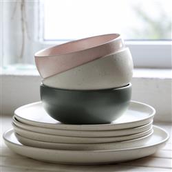 Pacifica Modern Classic Vanilla Stoneware Cereal Bowl|