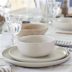 Pacifica Modern Classic Vanilla Stoneware Dinner Plate|