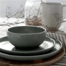 Pacifica Modern Classic Artichoke Stoneware 4 Piece Place Setting|