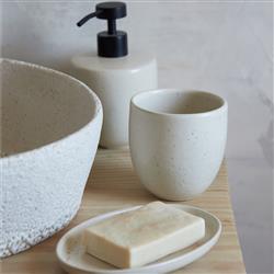 Pacifica Bath Modern Classic Vanilla Stoneware Soap Dish|
