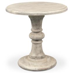 LC　Town & Country G. Pang ファンボード　7ft Lucy French Country Natural Mango Wood Round Pedestal End Table