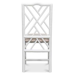 Grace French Country Beige Upholstered Linen White Oak Dining Side Chair|