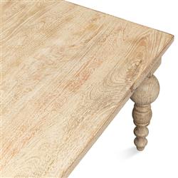 Jared French Country Brown Mango Wood Square Coffee Table|