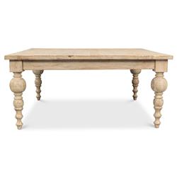 Jared French Country Brown Mango Wood Square Coffee Table|