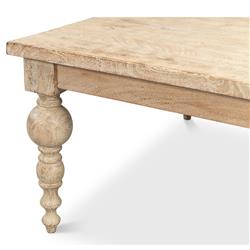 Jared French Country Brown Mango Wood Square Coffee Table|