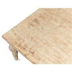 Jared French Country Brown Mango Wood Square Coffee Table|