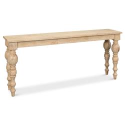 Jared French Country Brown Mango Wood Rectangular Console Table|