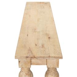 Jared French Country Brown Mango Wood Rectangular Console Table|