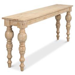 Jared French Country Brown Mango Wood Rectangular Console Table|