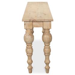 Jared French Country Brown Mango Wood Rectangular Console Table|
