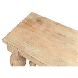 Jared French Country Brown Mango Wood Rectangular Console Table|