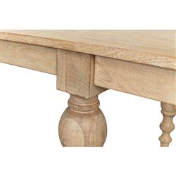 Jared French Country Brown Mango Wood Rectangular Dining Table - 110"W|