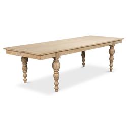 Jared French Country Brown Mango Wood Rectangular Dining Table - 110"W|