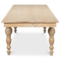 Jared French Country Brown Mango Wood Rectangular Dining Table - 110"W|