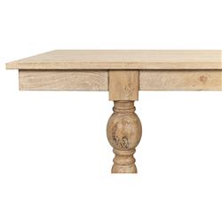 Jared French Country Brown Mango Wood Rectangular Dining Table - 110"W|