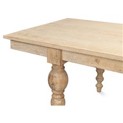 Jared French Country Brown Mango Wood Rectangular Dining Table - 110"W|
