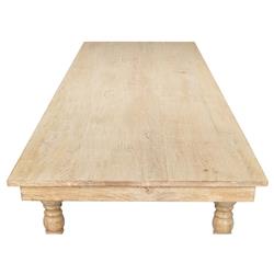 Jared French Country Brown Mango Wood Rectangular Dining Table - 110"W|