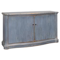 Tolumn French Country Blue Reclaimed Pine Wood Sideboard|