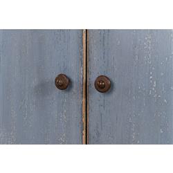 Tolumn French Country Blue Reclaimed Pine Wood Sideboard|