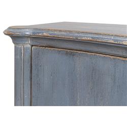 Tolumn French Country Blue Reclaimed Pine Wood Sideboard|
