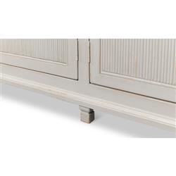 Alessandra Modern Classic Soft Grey Pine Wood Sideboard|