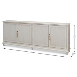 Alessandra Modern Classic Soft Grey Pine Wood Sideboard|