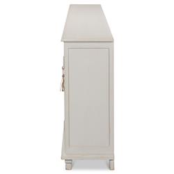 Alessandra Modern Classic Soft Grey Pine Wood Sideboard|