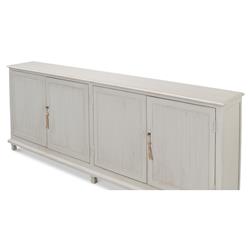 Alessandra Modern Classic Soft Grey Pine Wood Sideboard|