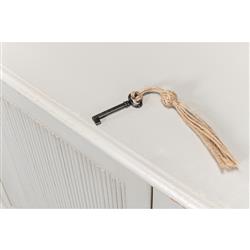 Alessandra Modern Classic Soft Grey Pine Wood Sideboard|