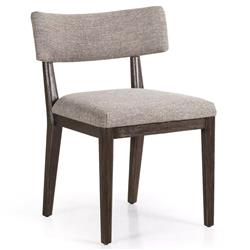 Cerise Modern Classic Grey Upholstered Wood Dining Side Chair|