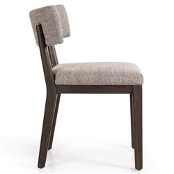 Cerise Modern Classic Grey Upholstered Wood Dining Side Chair|
