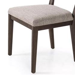 Cerise Modern Classic Grey Upholstered Wood Dining Side Chair|